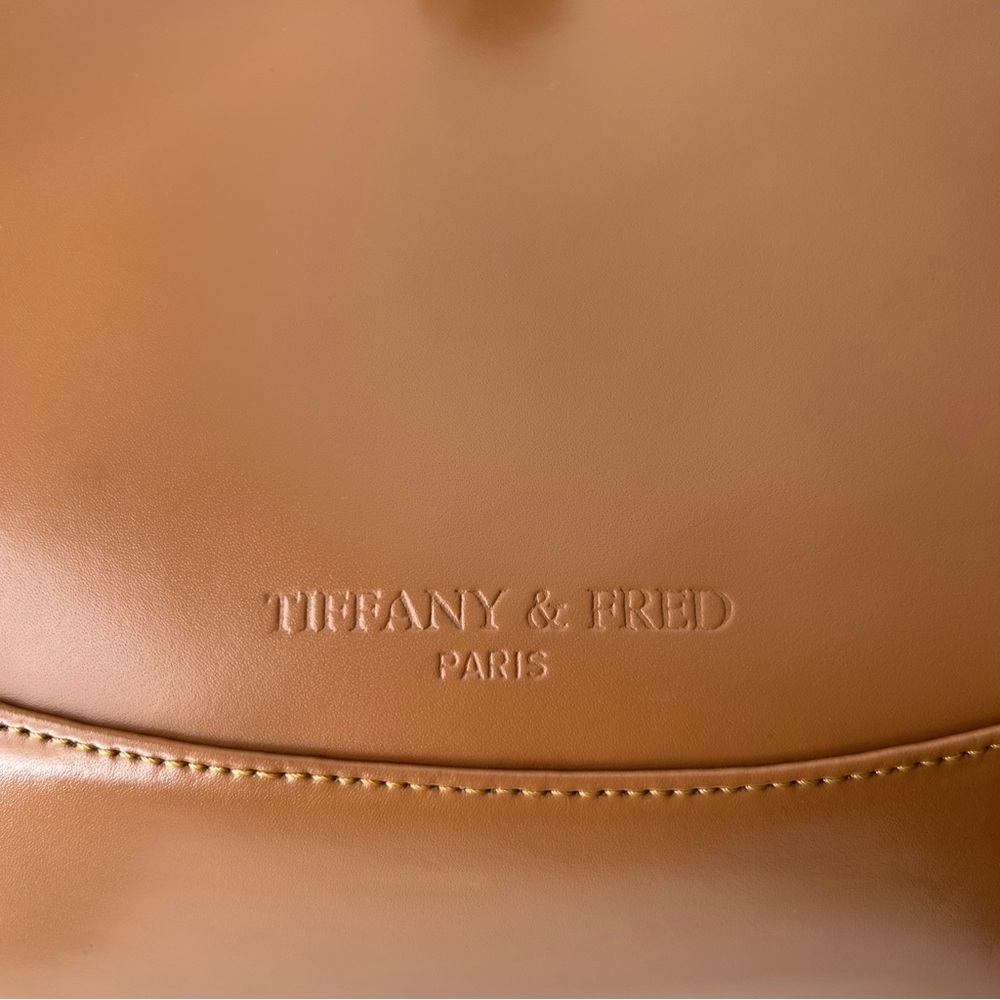 Tiffany and Fred Paris Leather Handbag Purse Brown Tan - Picture 4 of 16